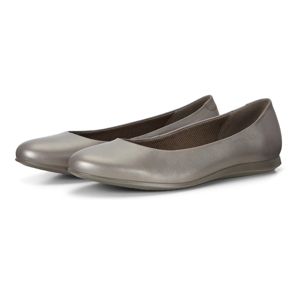 ECCO Touch Ballerina 2.0 Gray Silver Comfort Flats